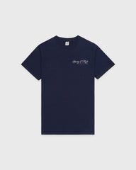 International T-Shirt - Navy/Ecru Sporty & Rich Outlet