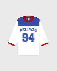 Wellness 94 Long Football Tee - White/Ruby/Team Blue Sporty & Rich Sale