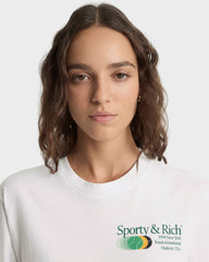 Invitational T-Shirt - White/Forest Sporty & Rich For Sale