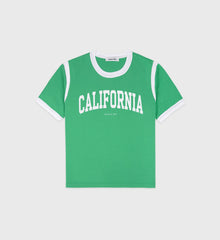 California Sports Tee - Verde/White Sporty & Rich US