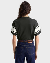 California Emblem Rugby Tee - Faded Black Sporty & Rich US