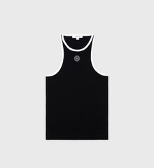 SRHWC Ribbed Tank - Black/White Sporty & Rich Sale