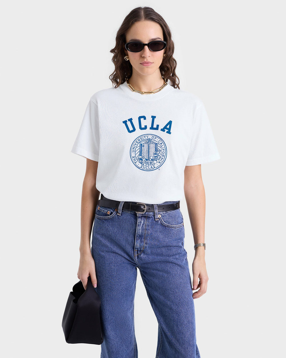 UCLA Crest T-Shirt - White/Blue Sporty & Rich Discount