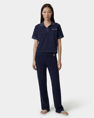 SRC Ribbed Trousers - Dark Navy/White Sporty & Rich Sale
