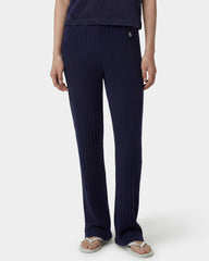 SRC Ribbed Trousers - Dark Navy/White Sporty & Rich Sale