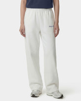 Signature Logo Embroidered Wide Sweatpant - White/Light Navy Sporty & Rich Discount
