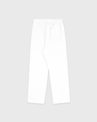 Signature Logo Embroidered Wide Sweatpant - White/Light Navy Sporty & Rich Discount