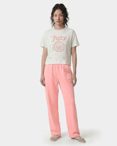 Juicy Emblem Wide Sweatpant - Rose Sporty & Rich Outlet