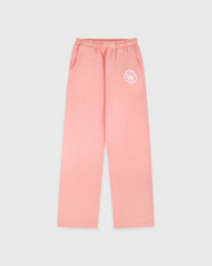 Juicy Emblem Wide Sweatpant - Rose Sporty & Rich Outlet