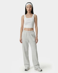 Juicy Emblem Wide Sweatpant - Heather Gray Sporty & Rich US