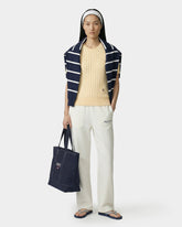 Vendome LA Embroidered Wide Sweatpant - Ecru/Navy Sporty & Rich Online