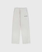 Serif Logo Embroidered Wide Sweatpant - Heather Gray Sporty & Rich Sale