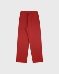 Serif Logo Embroidered Wide Sweatpant - Faded Merlot/White Sporty & Rich Discount