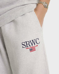 Nautical Embroidered Wide Sweatpant - Heather Gray Sporty & Rich Outlet