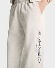 NY Health Club Sweatpant - Heather Gray/Navy Sporty & Rich Outlet