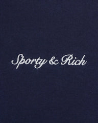 Syracuse Embroidered Sweatpant - Navy/White Sporty & Rich Discount