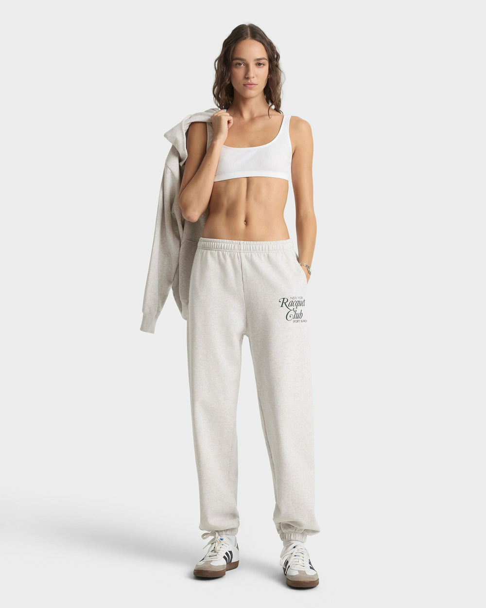 NYRC Sweatpant - Heather Gray/Forest Sporty & Rich Sale