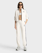 Crown Tennis Track Pant - White/Navy Sporty & Rich Discount