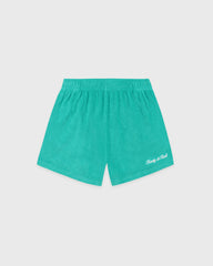 Signature Logo Terry Short - Amalfi Green/White Sporty & Rich Sale