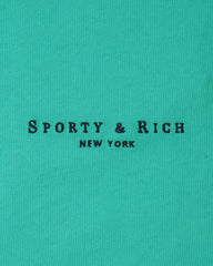 Title Embroidered Gym Short - Amalfi Green/Light Navy Sporty & Rich Discount