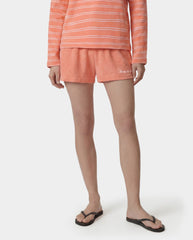 Signature Logo Terry Short - Flamingo/White Sporty & Rich Outlet