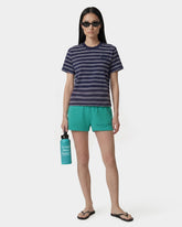 Title Embroidered Disco Short - Amalfi Green/Light Navy Sporty & Rich US