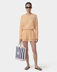 Title Embroidered Disco Short - Limone/Light Navy Sporty & Rich Sale