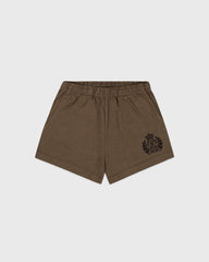 NY Crest Embroidered Disco Short - Sand Sporty & Rich US