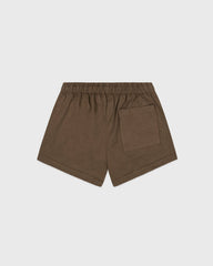 NY Crest Embroidered Disco Short - Sand Sporty & Rich US