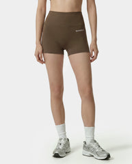 Serif Logo Mini Biker Short - Sand Sporty & Rich Sale
