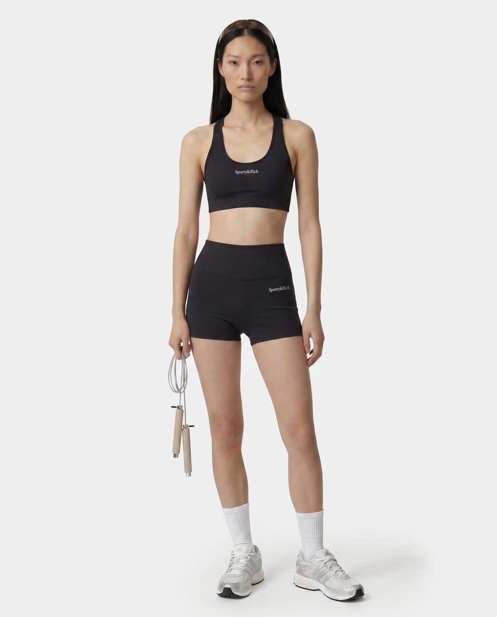Serif Logo Mini Biker Short - Carbon Sporty & Rich Online