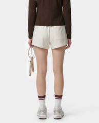 SR Sport Embroidered Disco Short - Ecru Sporty & Rich Sale