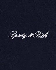 Signature Logo Terry Short - Navy/White Sporty & Rich Online