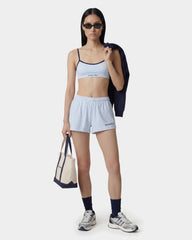 Serif Logo Embroidered Disco Short - Ciel Sporty & Rich For Sale