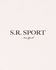 SR Sport Embroidered Gym Short - Ecru Sporty & Rich US