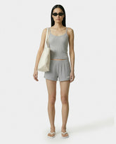 Signature Logo Pointelle Short - Heather Gray Sporty & Rich Sale