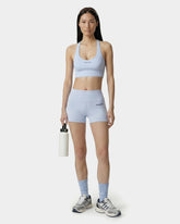 Signature Logo Mini Biker Short - Ciel/Navy Sporty & Rich Discount