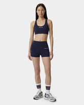 Signature Logo Mini Biker Short - Navy/White Sporty & Rich For Sale
