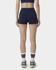 Signature Logo Mini Biker Short - Navy/White Sporty & Rich For Sale