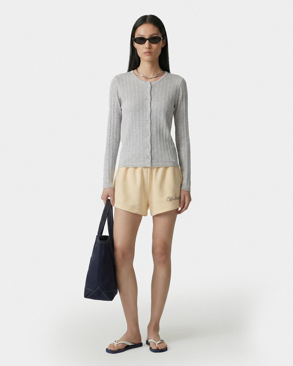 Avenue Disco Short - Almond/Navy Sporty & Rich For Sale