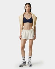 Vendome LA Embroidered Disco Short - Ecru/White Sporty & Rich Outlet