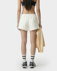 Vendome LA Embroidered Disco Short - Ecru/White Sporty & Rich Outlet