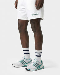 Serif Logo Gym Short - White/Forest Sporty & Rich Online