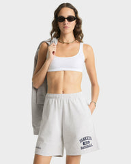 Yankees Ivy Gym Short - Heather Gray/Navy Sporty & Rich Discount