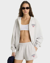 Nautical Embroidered Disco Short - Heather Gray Sporty & Rich Online