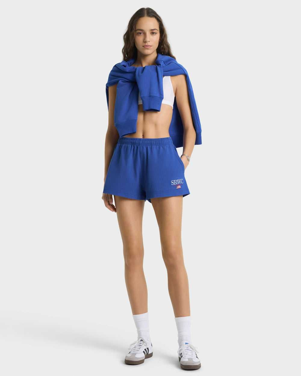 Nautical Embroidered Disco Short - Team Blue Sporty & Rich Outlet