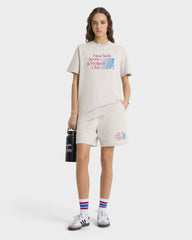 NY Motion Gym Short - Heather Gray/Berry/Azure Sporty & Rich Online