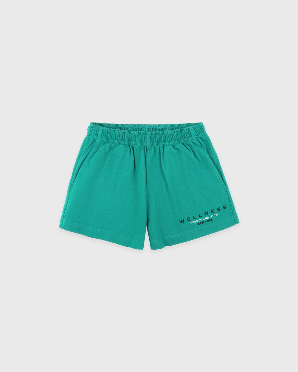 Spellout Embroidered Disco Short - Spring Green/Faded Black Sporty & Rich Outlet