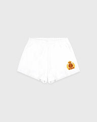 NY Crest Embroidered Disco Short - White Sporty & Rich Sale