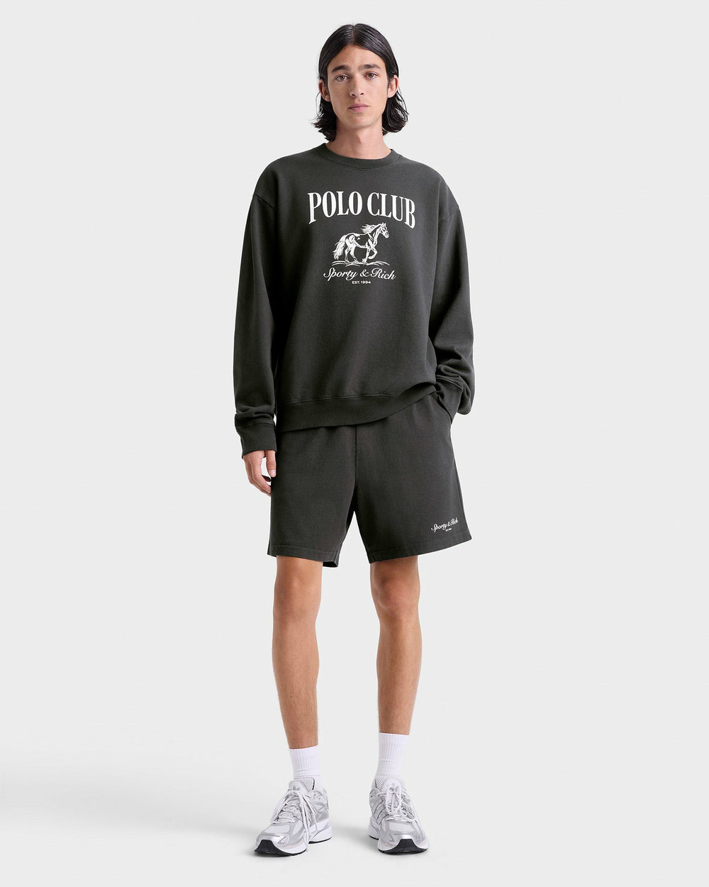 Stallion Gym Short - Faded Black Sporty & Rich Online